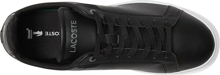 Lacoste Carnaby Pro Sneakers Men's Shoes Black/White : 9.5 M, Leather/Synthetic - Image 2