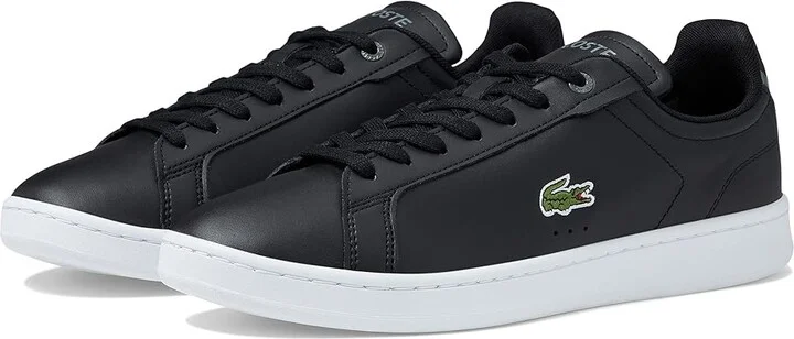 Lacoste Carnaby Pro Sneakers Men's Shoes Black/White : 9.5 M, Leather/Synthetic