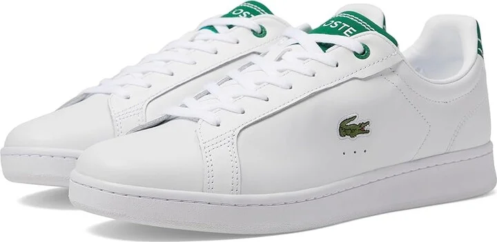 Lacoste Carnaby Pro Sneakers Men's Shoes White/Green : 11 M, Leather/Rubber