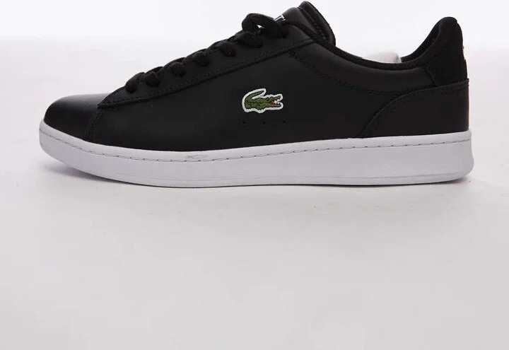 Lacoste carnaby set sneakers in black with white sole - Image 2