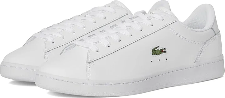 Lacoste Carnaby Set Trainers Men's Lace-up Boots White/White : 8.5 M, Leather/Rubber/Suede