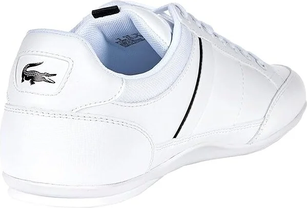 Lacoste Chaymon Sneakers Men's Shoes White/Black : 11 M, Textile/Synthetic - Image 4