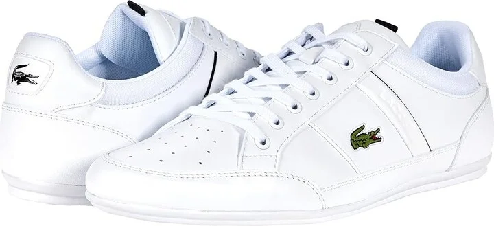 Lacoste Chaymon Sneakers Men's Shoes White/Black : 11 M, Textile/Synthetic