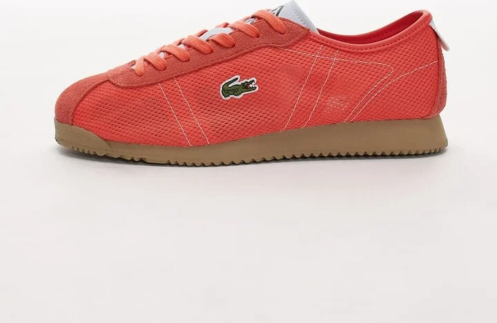 Lacoste club low top mesh sneakers in pink - Image 2