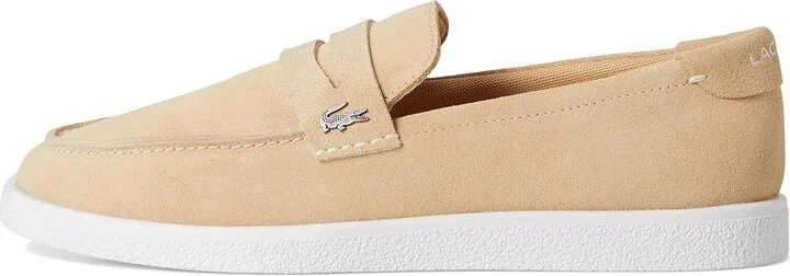 Lacoste Cochet Sneakers Men's Shoes Natural/White : 13 D - Medium, Leather - Image 6