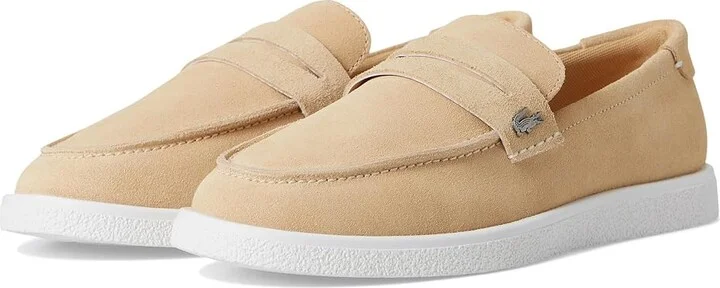 Lacoste Cochet Sneakers Men's Shoes Natural/White : 13 D - Medium, Leather
