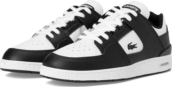 Lacoste Court Cage Sneakers Men's Lace-up Boots Black/White : 10.5 M, Leather/Rubber