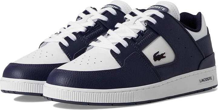 Lacoste Court Cage Sneakers Men's Lace-up Boots Navy/White : 10.5 M, Leather/Rubber