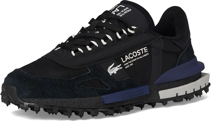 Lacoste Elite Active Sneakers Men's Shoes Black/Navy : 10 M, Suede - Image 5