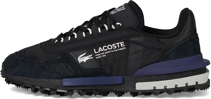Lacoste Elite Active Sneakers Men's Shoes Black/Navy : 10 M, Suede - Image 6