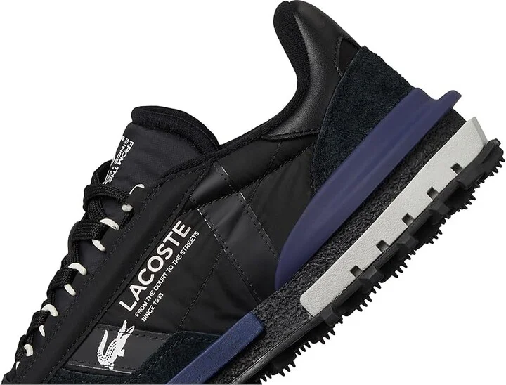 Lacoste Elite Active Sneakers Men's Shoes Black/Navy : 10 M, Suede - Image 7