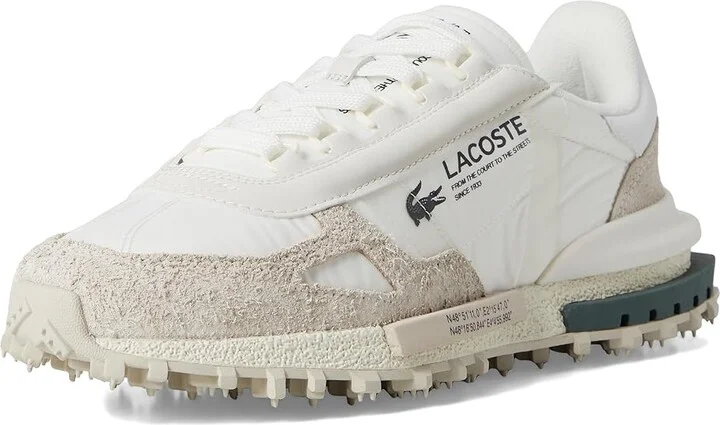 Lacoste Elite Active Sneakers Men's Shoes White/Dark Green : 13 M, Suede - Image 5