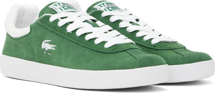 Lacoste Green Baseshot Leather Sneakers - Image 4