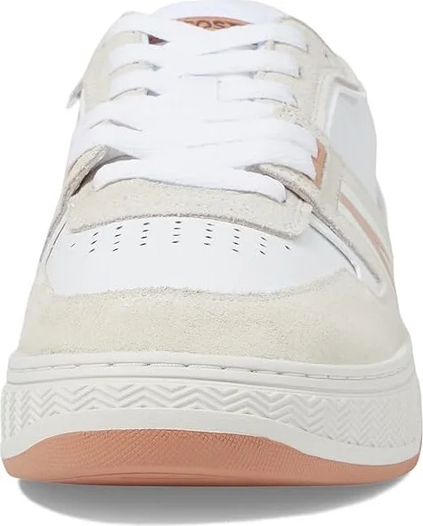Lacoste L001 Sneakers Men's Lace-up Boots White/Light Brown : 10 M, Leather - Image 5