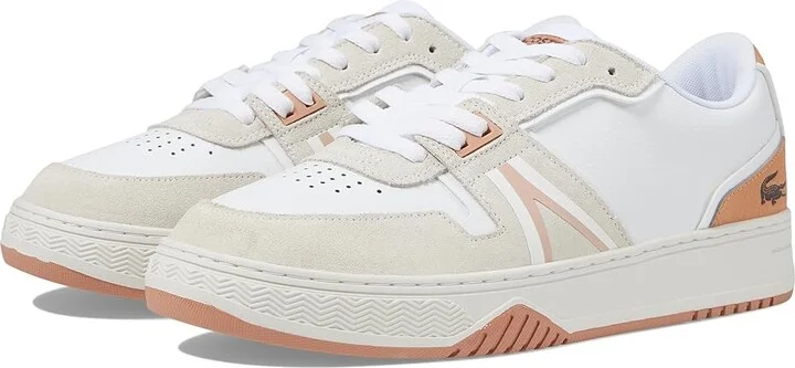 Lacoste L001 Sneakers Men's Lace-up Boots White/Light Brown : 10 M, Leather