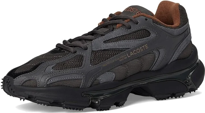 Lacoste L003 2k24 Sneakers Men's Lace-up Boots Dark Green/Black : 7.5 M, Leather/Rubber/Suede - Image 5