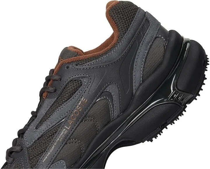 Lacoste L003 2k24 Sneakers Men's Lace-up Boots Dark Green/Black : 7.5 M, Leather/Rubber/Suede - Image 7