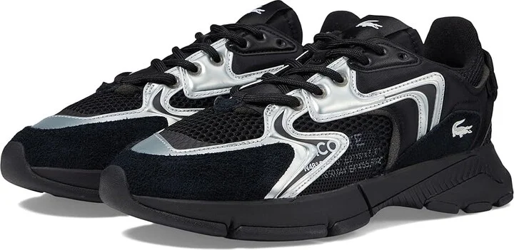 Lacoste L003 Neo Sneakers Men's Lace-up Boots Black/White : 11 M, Leather/Suede