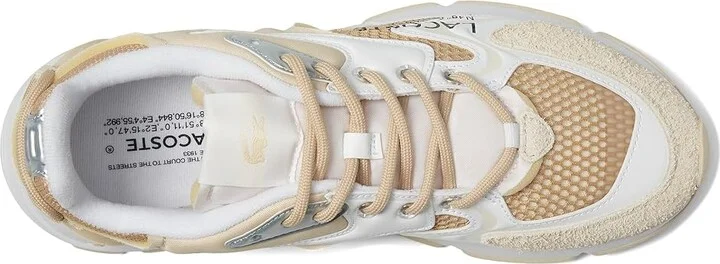 Lacoste L003 Neo Sneakers Men's Lace-up Boots Light Tan/White : 11 M, Leather/Suede - Image 2