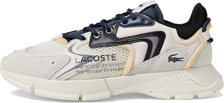 Lacoste L003 Neo Sneakers Men's Shoes Off-White/Black : 8 M, Leather/Synthetic/Textile - Image 6
