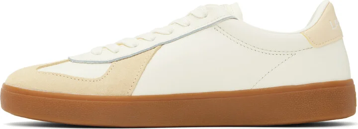 Lacoste Off-White & Beige Baseshot Pro Leather Sneakers - Image 3