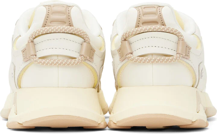 Lacoste Off-White & Yellow L003 Neo Sneakers - Image 2