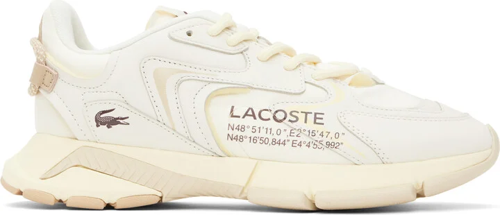 Lacoste Off-White & Yellow L003 Neo Sneakers