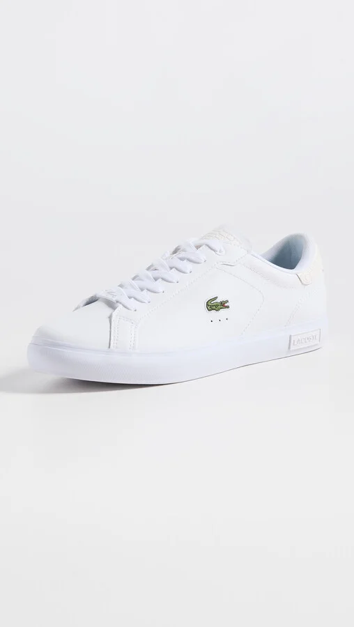 Lacoste Powercourt Burnished Leather Sneakers - Image 2