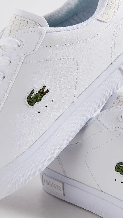 Lacoste Powercourt Burnished Leather Sneakers - Image 4