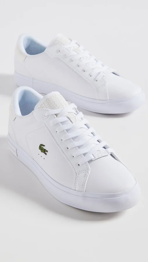 Lacoste Powercourt Burnished Leather Sneakers - Image 5