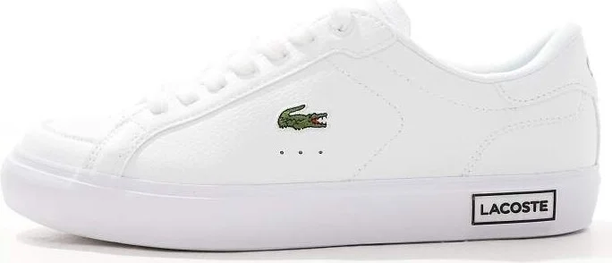 Lacoste powercourt sneakers in white - Image 2