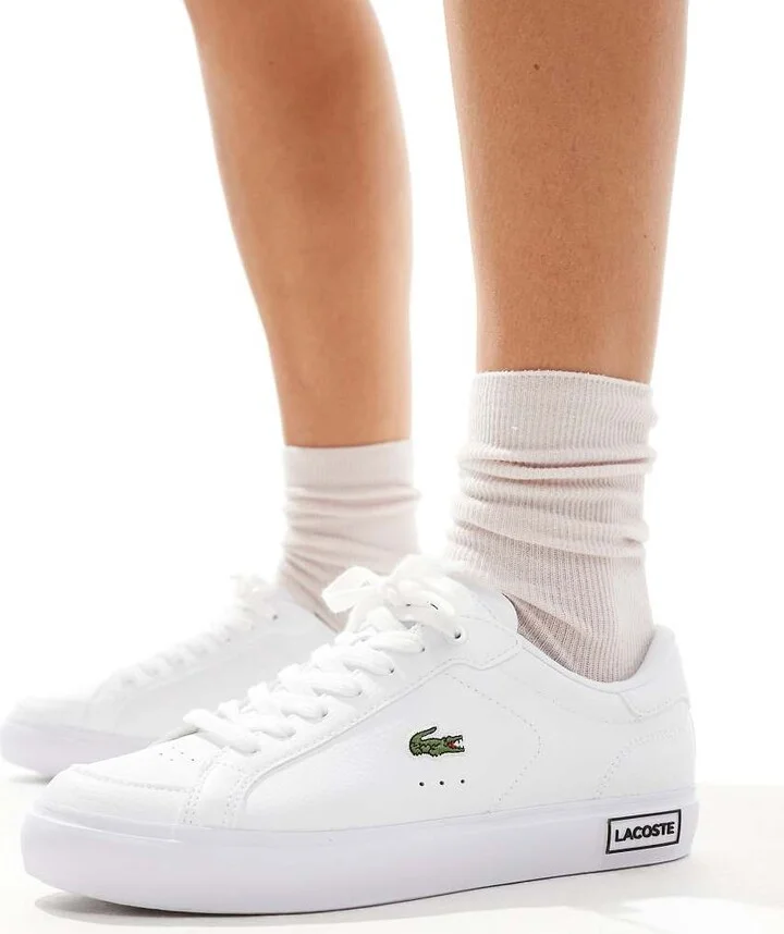 Lacoste powercourt sneakers in white