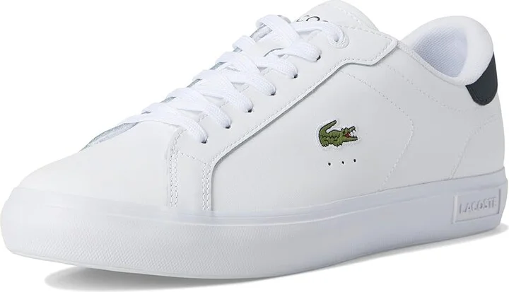 Lacoste Powercourt Sneakers Men's Shoes White/Dark Green : 9.5 D - Medium, Leather/Rubber - Image 5