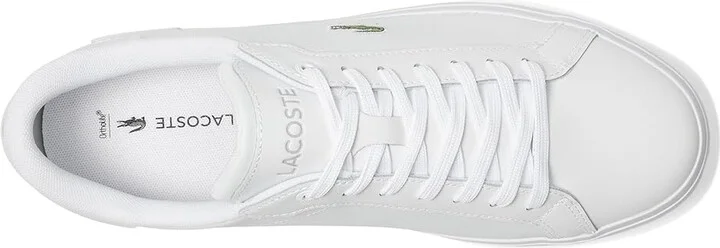 Lacoste Powercourt Sneakers Men's Shoes White/Dark Green : 9.5 D - Medium, Leather/Rubber - Image 8