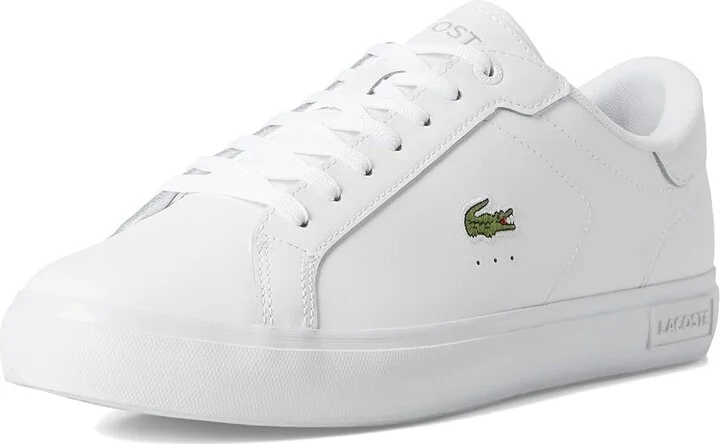 Lacoste Powercourt Sneakers Men's Shoes White/Dark Green : 9.5 D - Medium, Leather/Rubber - Image 11