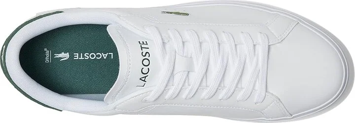 Lacoste Powercourt Sneakers Men's Shoes White/Dk Grn : 11.5 M, Leather/Rubber - Image 2