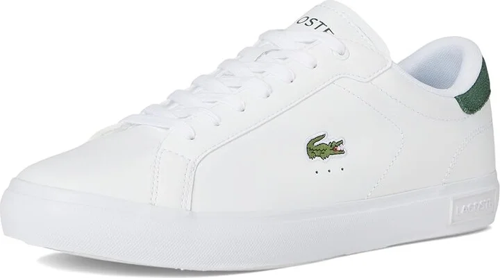 Lacoste Powercourt Sneakers Men's Shoes White/Dk Grn : 11.5 M, Leather/Rubber - Image 5