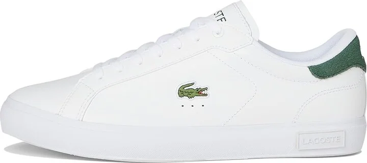 Lacoste Powercourt Sneakers Men's Shoes White/Dk Grn : 11.5 M, Leather/Rubber - Image 6