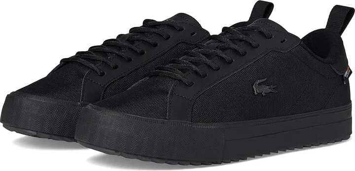 Lacoste Powercourt Winter Outdoor Sneakers Men's Lace-up Boots Black/Black : 8 M, Suede