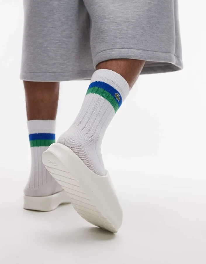 Lacoste Serve 2.0 Slides In Off White - Image 4