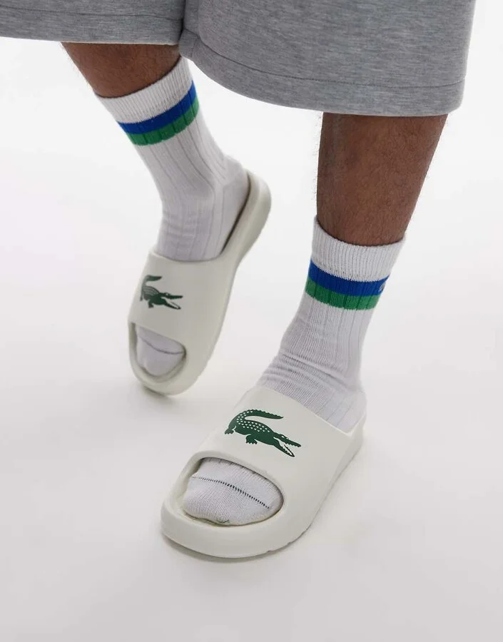 Lacoste Serve 2.0 Slides In Off White