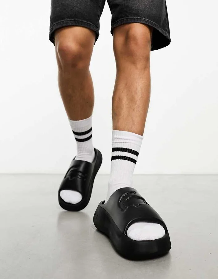 Lacoste Serve 3.0Xl Sliders In Black - Image 2