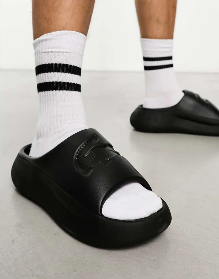 Lacoste Serve 3.0Xl Sliders In Black - Image 3