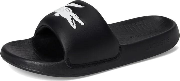 Lacoste Serve Slide 1.0 Men's Wedge Shoes Black/White Croc : 10 D - Medium, Synthetic - Image 5