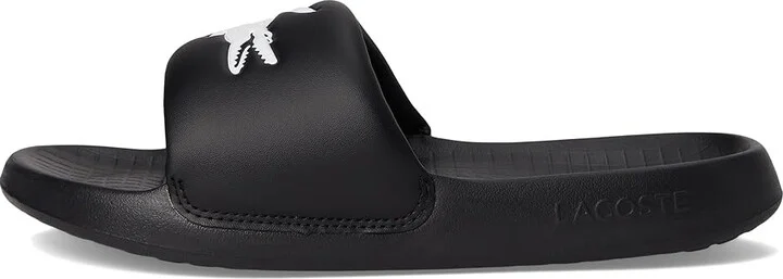 Lacoste Serve Slide 1.0 Men's Wedge Shoes Black/White Croc : 10 D - Medium, Synthetic - Image 6