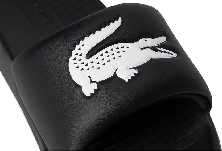 Lacoste Serve Slide 1.0 Men's Wedge Shoes Black/White Croc : 10 D - Medium, Synthetic - Image 7