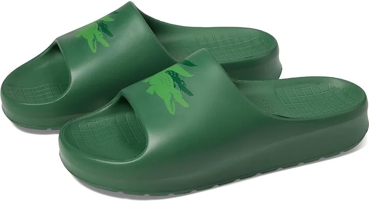 Lacoste Serve Slide 2.0 Men's Shoes Green/Green : 12 M, Synthetic