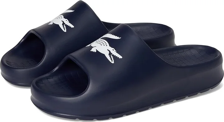Lacoste Serve Slide 2.0 Men's Wedge Shoes Navy/White Croc : 11 D - Medium, Synthetic