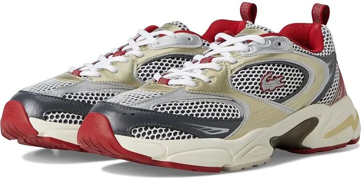 Lacoste Storm 96 2k Sneakers Men's Shoes Red/Off White : 11 D - Medium, Synthetic