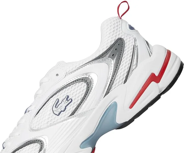 Lacoste Storm 96 2K Sneakers Men's Shoes White/Blue : 9.5 M, Leather - Image 7